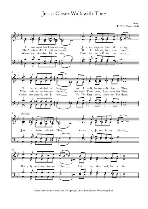 JUST A CLOSER WALK WITH THEE (Duet – Trombone And Piano/Score And Parts)
